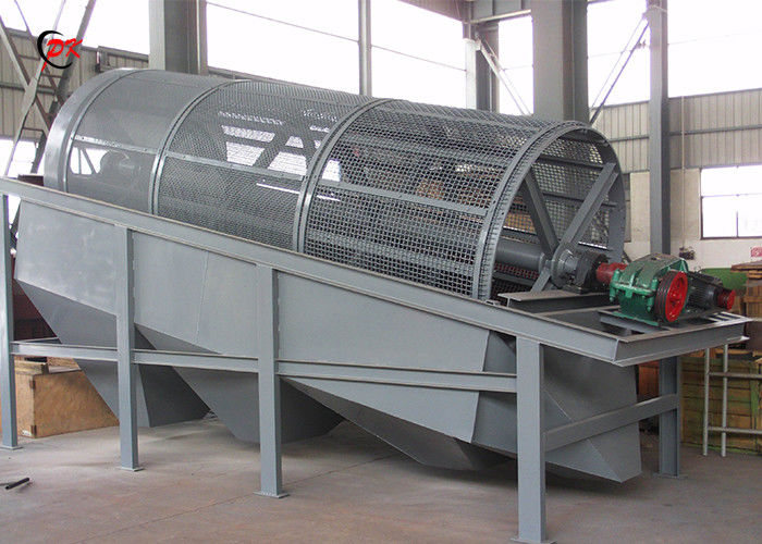 30TPH Coconut Shell Trommel Screen Separator Rotaty Sieve Machine With Output Conveyors